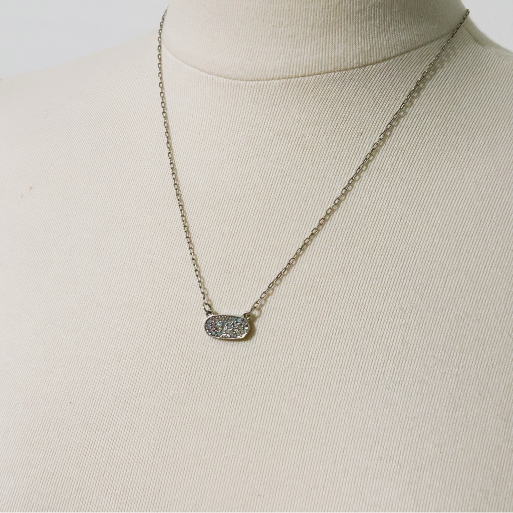 Crystal Pendant Silver-Tone Necklace From Buckle